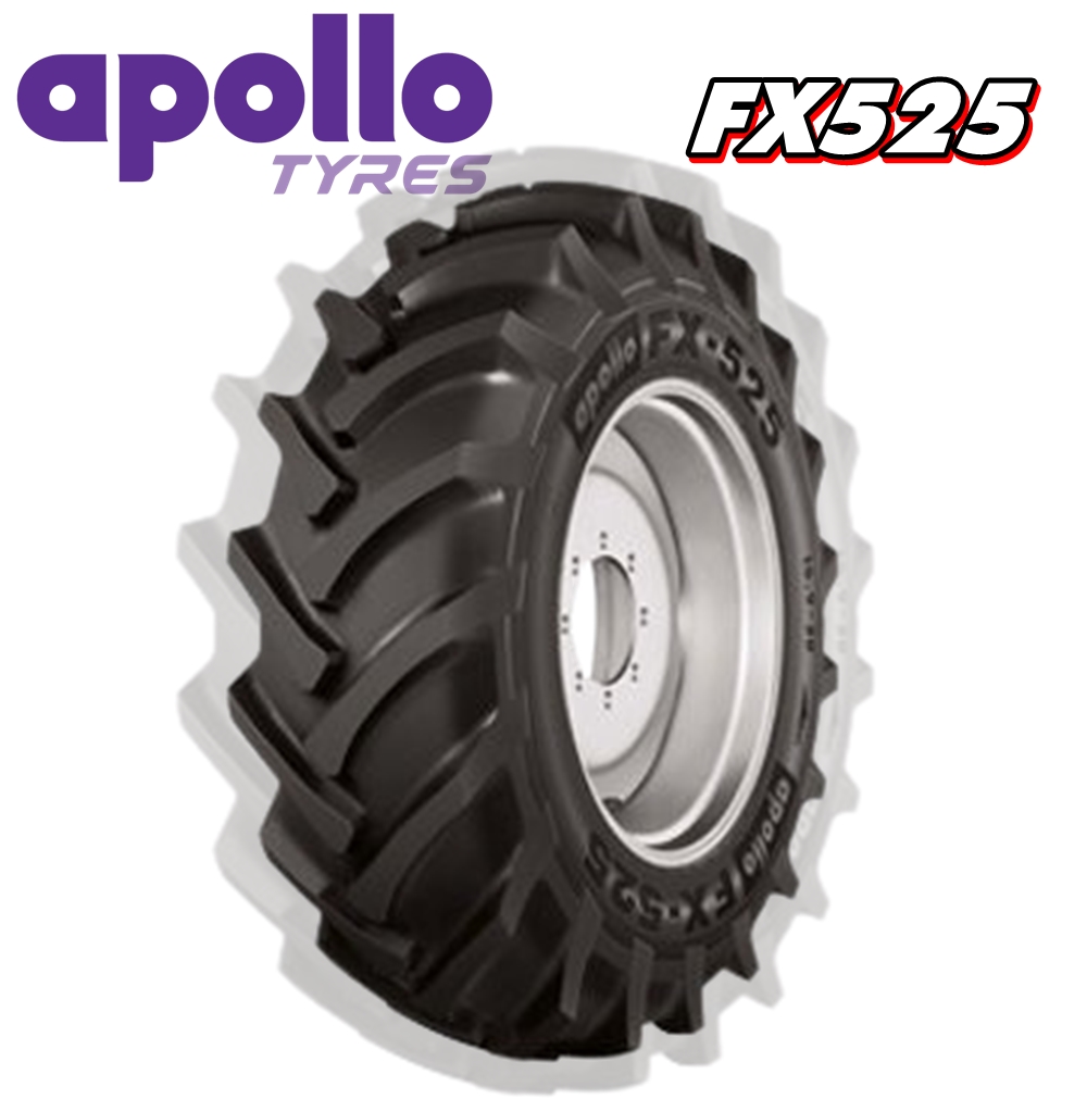 ยางรถไถ 16.9-30 ,18.4-30 ,18.4-34 ,13.6-38 ,18.4-38 รุ่น FX525 ชนิด TT 8PR ยี่ห้อ APOLLO