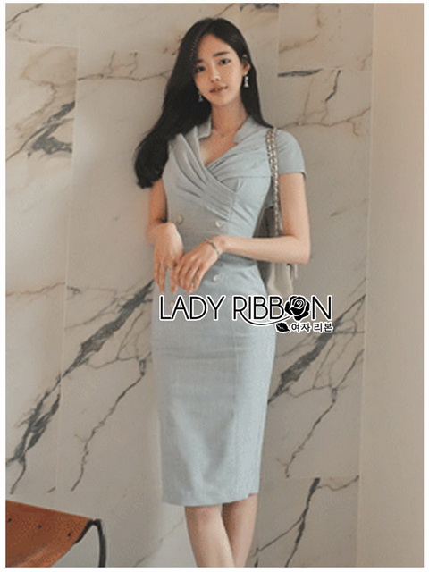 Dress Lady Ribbon เดรสผ้าสูท