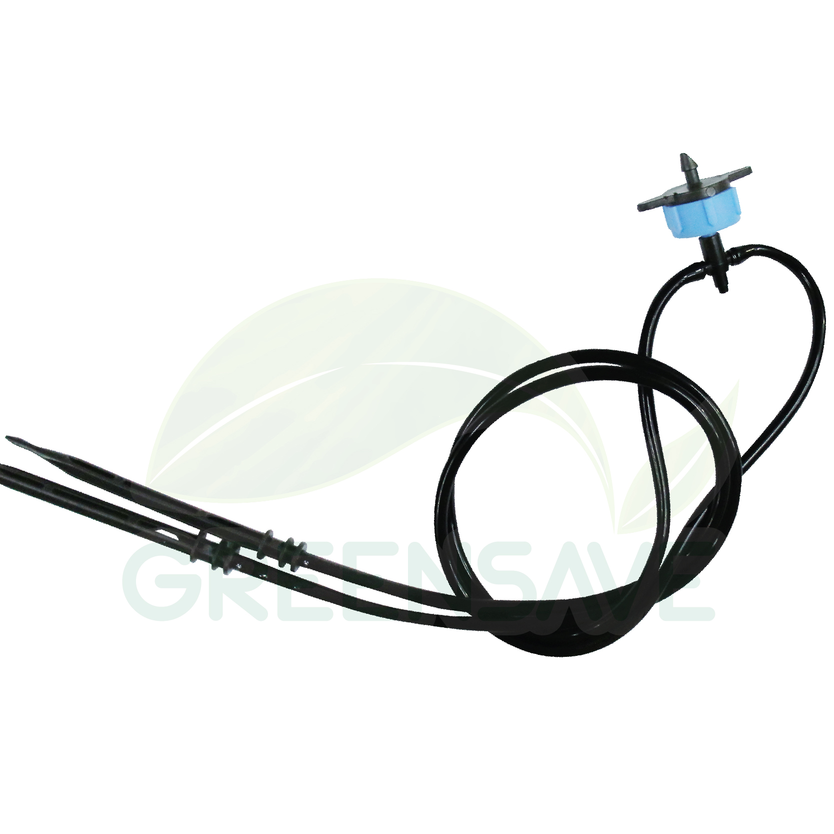 หัวน้ำหยดพร้อมขาปักน้ำหยดแบบตรง 2 ขา