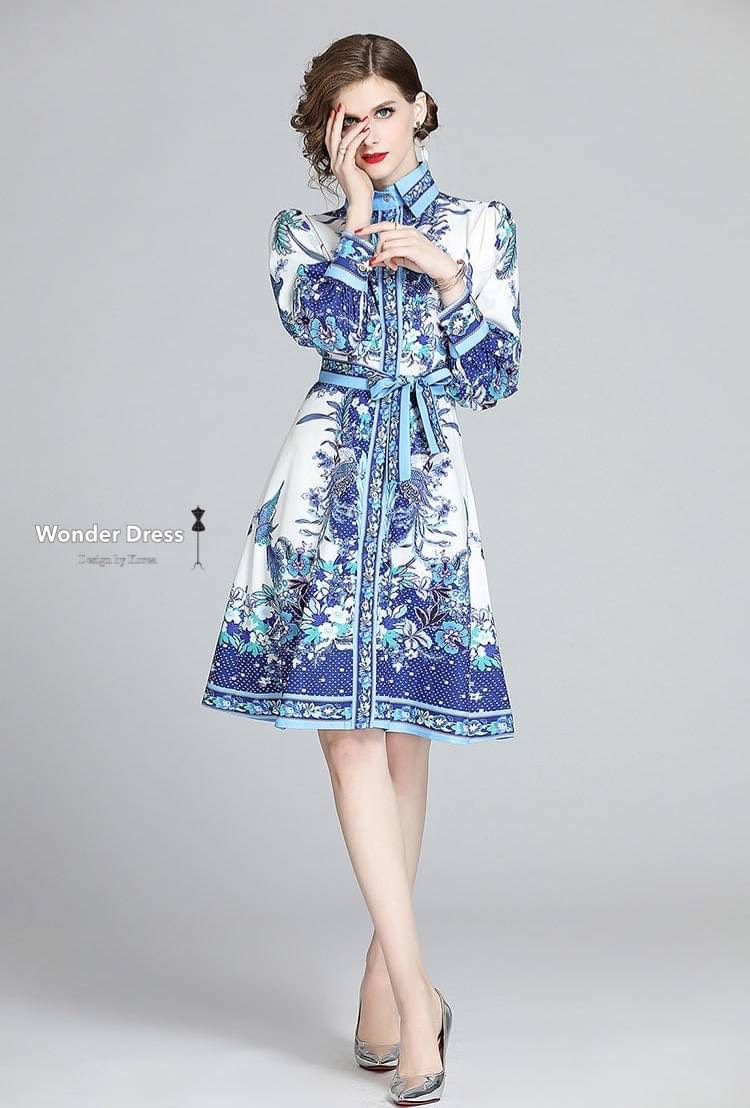 เดรสพิมพ์ลายสีสันสวยงาม