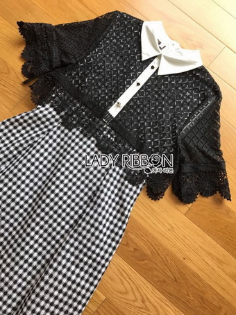 Lace Collared Lady Ribbon Dress