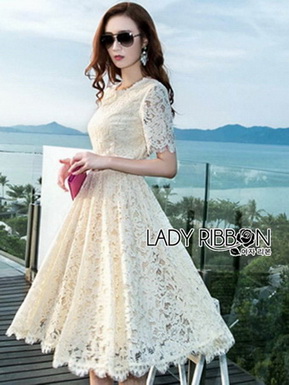 Lady Nasha Sweet Classic White Lace Dress