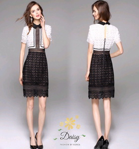 เสื้อผ้าเกรดพรีเมี่ยม กระโปงแฟชั่นแต่งสีดำ นำเข้าเกาหลีสวยมาก