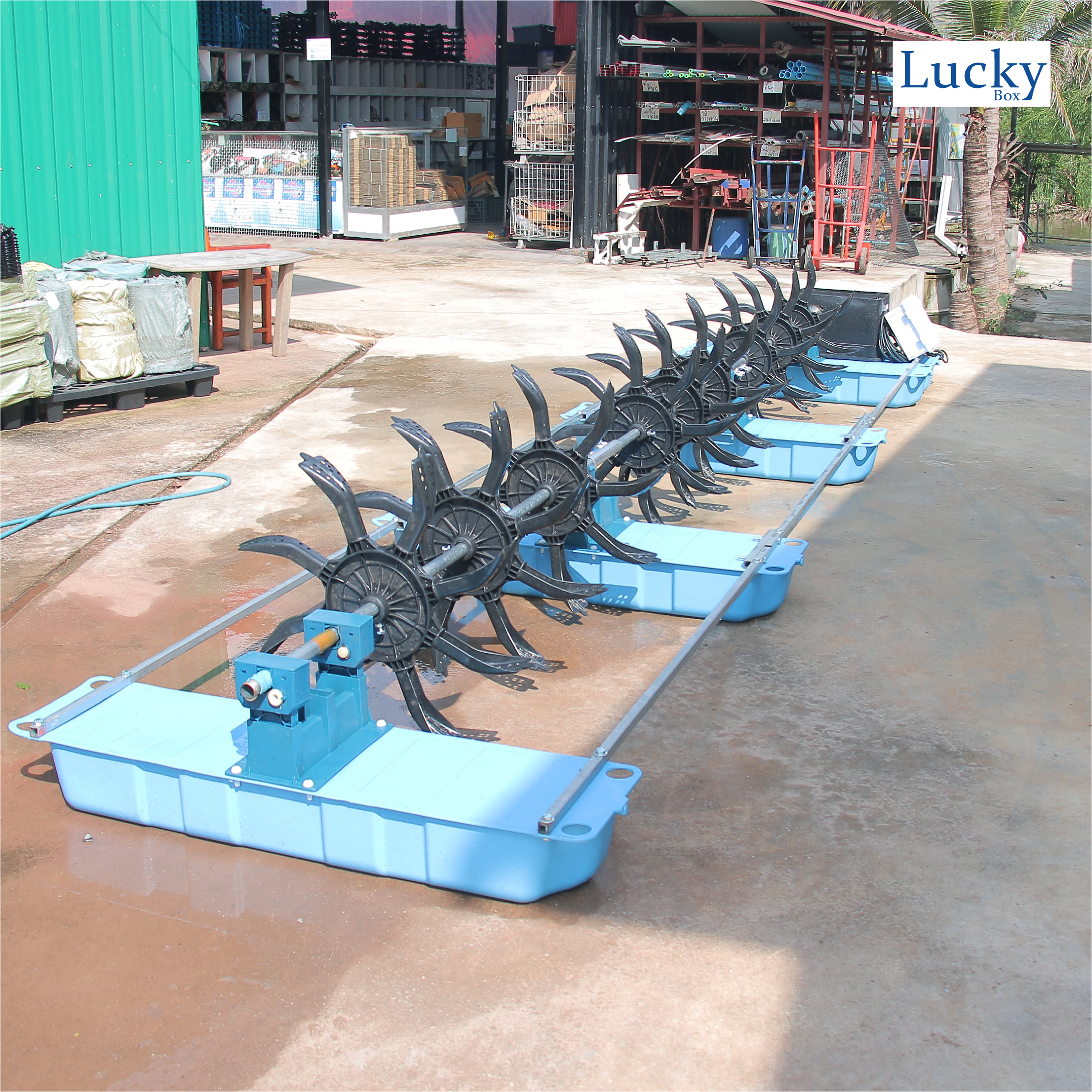 กังหันตีน้ำโซล่าเซลล์ [ รุ่น 48V 750W 9 ใบพัด ] กังหันตีน้ำเพิ่มออกซิเจน บำบัดน้ำเสีย โซล่าเซลล์ พลังงานแสงอาทิตย์