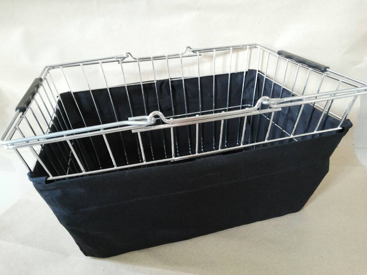 ตะกร้าโครเมียม+ผ้าหุ้ม