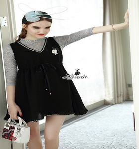 umbrella dress งานเซต เสื้อ+เดรสแขนกุด ตัวเสื้อผ้าลูกไม้