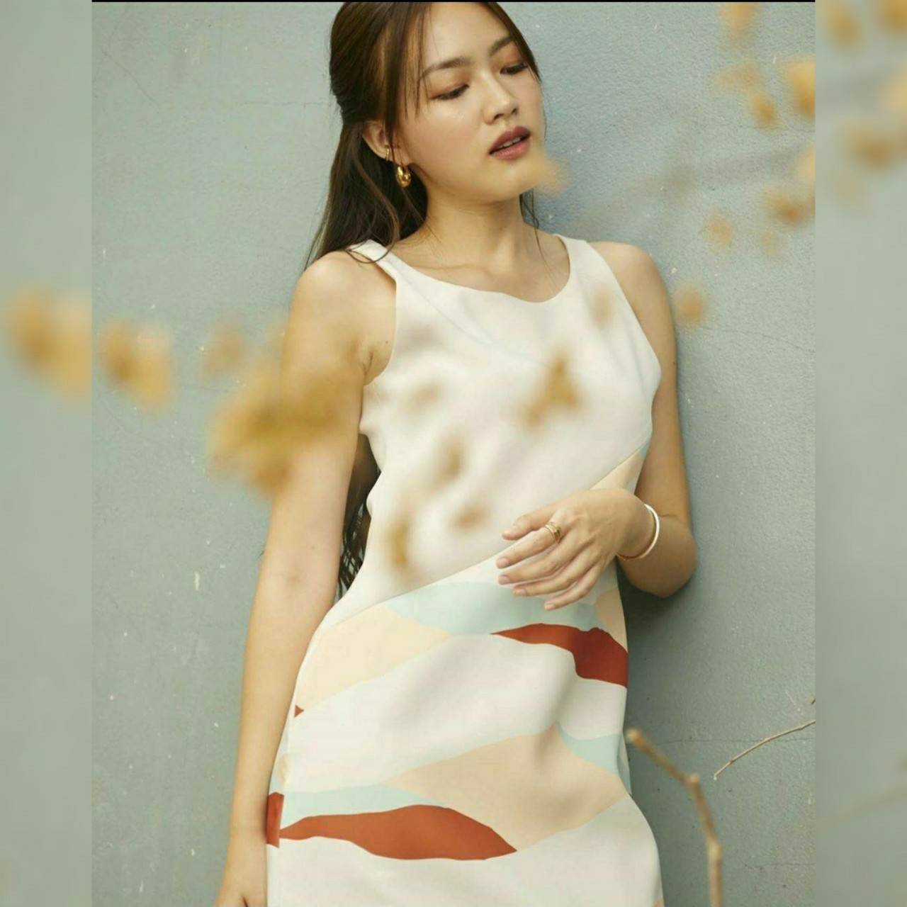 Dress แขนกุด ลายทหาร