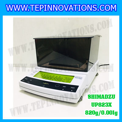 เครื่องชั่งดิจิตอล ทศนิยม 3 ตำแหน่ง รุ่น UP823X 820gx0.001g เครื่องชั่งละเอียดสูง820g เครื่องชั่งน้ำหนัก820g ตาชั่ง820กรัม พิกัดน้ำหนัก 820g ความละเอียด 0.001g ยี่ห้อ SHIMADZU รุ่น UP823X