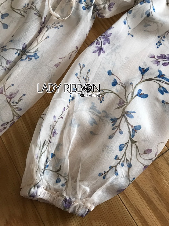 เดรสผ้าชีฟองพิมพ์ลายดอกไม้