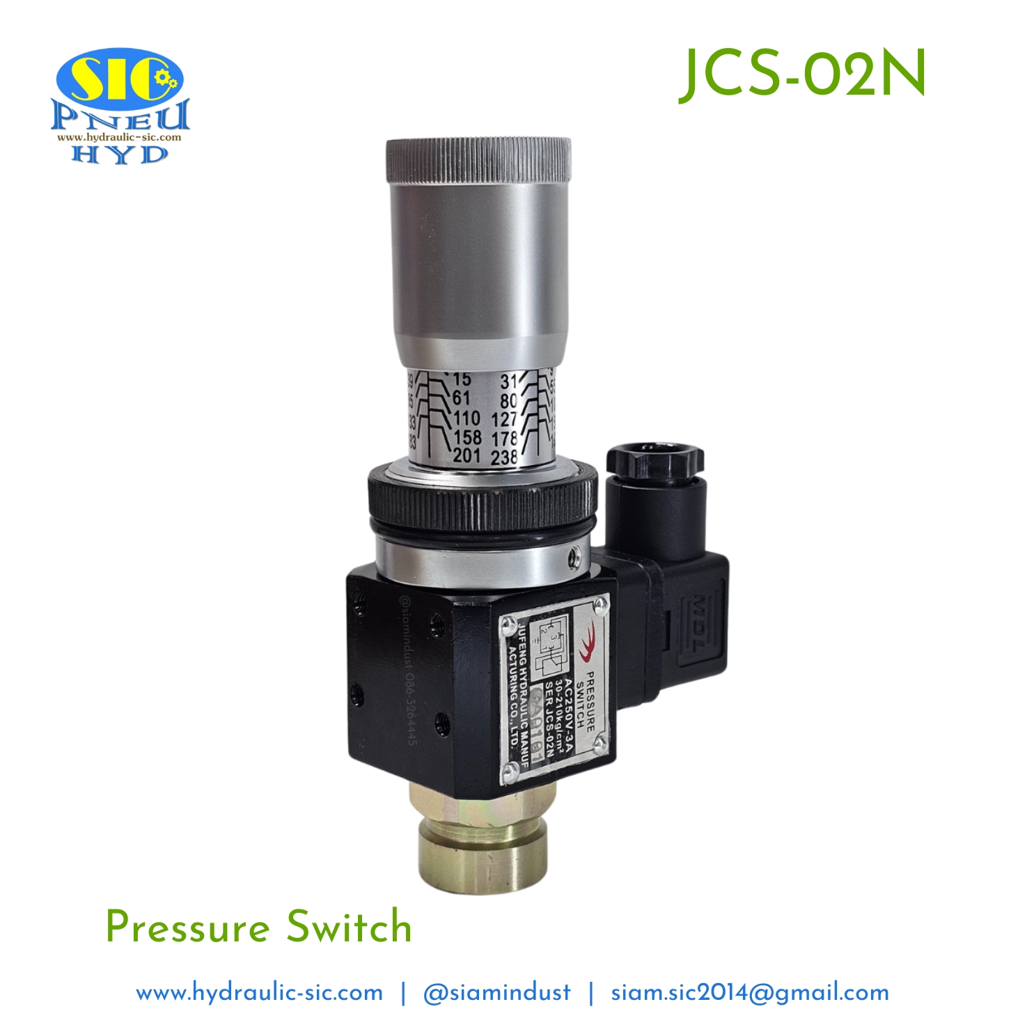JCS-02N,JCS-02NL,JCS-02H : JF-JCS-02** (Pressure Switch) เพรสเชอร์สวิทช์ สวิทช์แรงดันไฮดรอลิค
