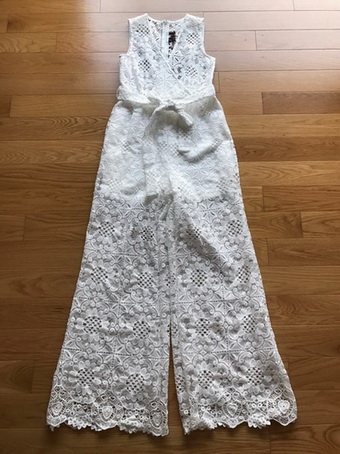 Lady Layla Holiday Lace Wrap Jumpsuit