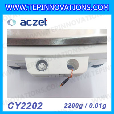 เครื่องชั่ง aczet CY2202 precision balance 2200gx0.01g เครื่องชั่งทศนิยม 2 ตำแหน่ง เครื่องชั่งละเอียดสูง2200g เครื่องชั่งน้ำหนัก2200g พิกัด 2200g ค่าละเอียด 0.01g เครื่องชั่งยี่ห้อ Aczet รุ่น CY2202
