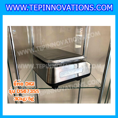 เครื่องชั่งดิจิตอล30kg เครื่องชั่งกันน้ำ30kg ตาชั่งสแตนเลส30kg ตาชั่งกันน้ำ30kg พิกัด 30kg ความละเอียด 5g ยี่ห้อ DIGI รุ่น DS-673SS (เครื่องชั่งผ่านตรวจรับรองจากสำนักชั่งตวงวัด)