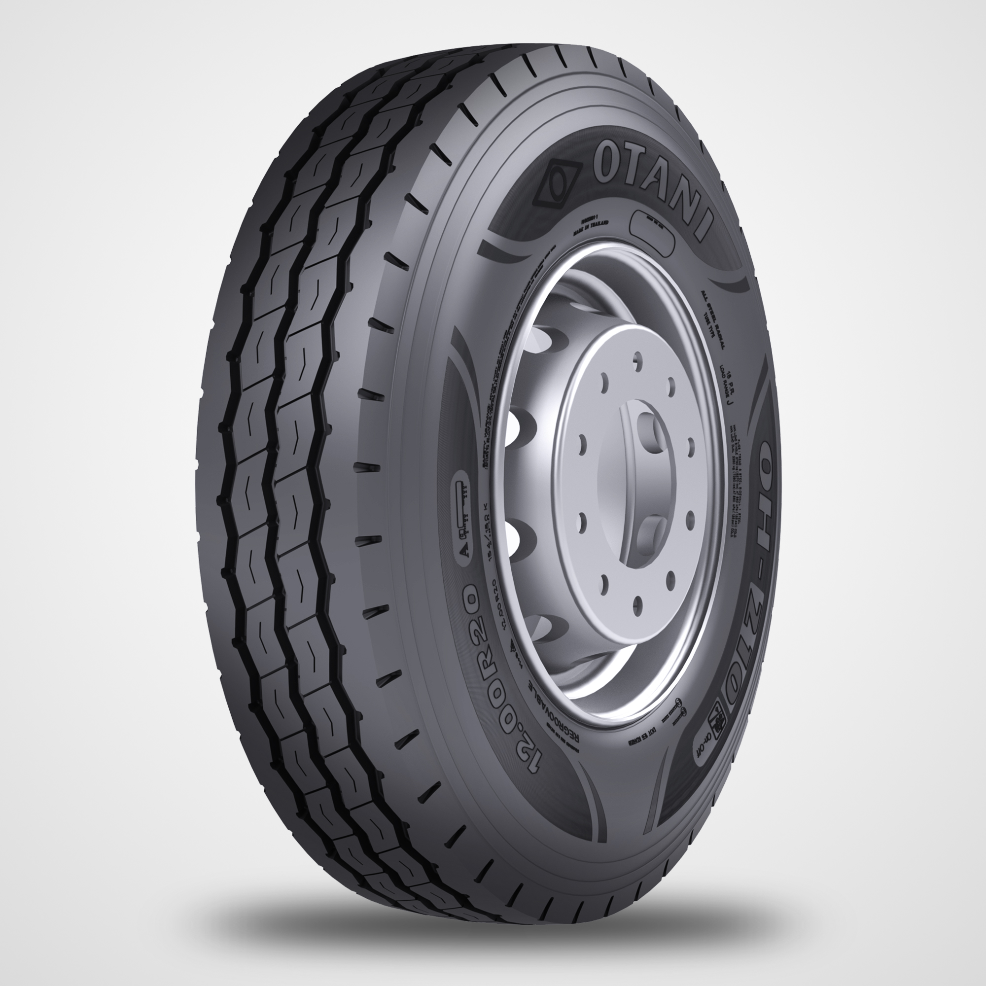 ยางรถบรรทุก เรเดียล ขนาด 13R22.5 รุ่น OH210 ชนิด TL 18PR ยี่ห้อ OTANI