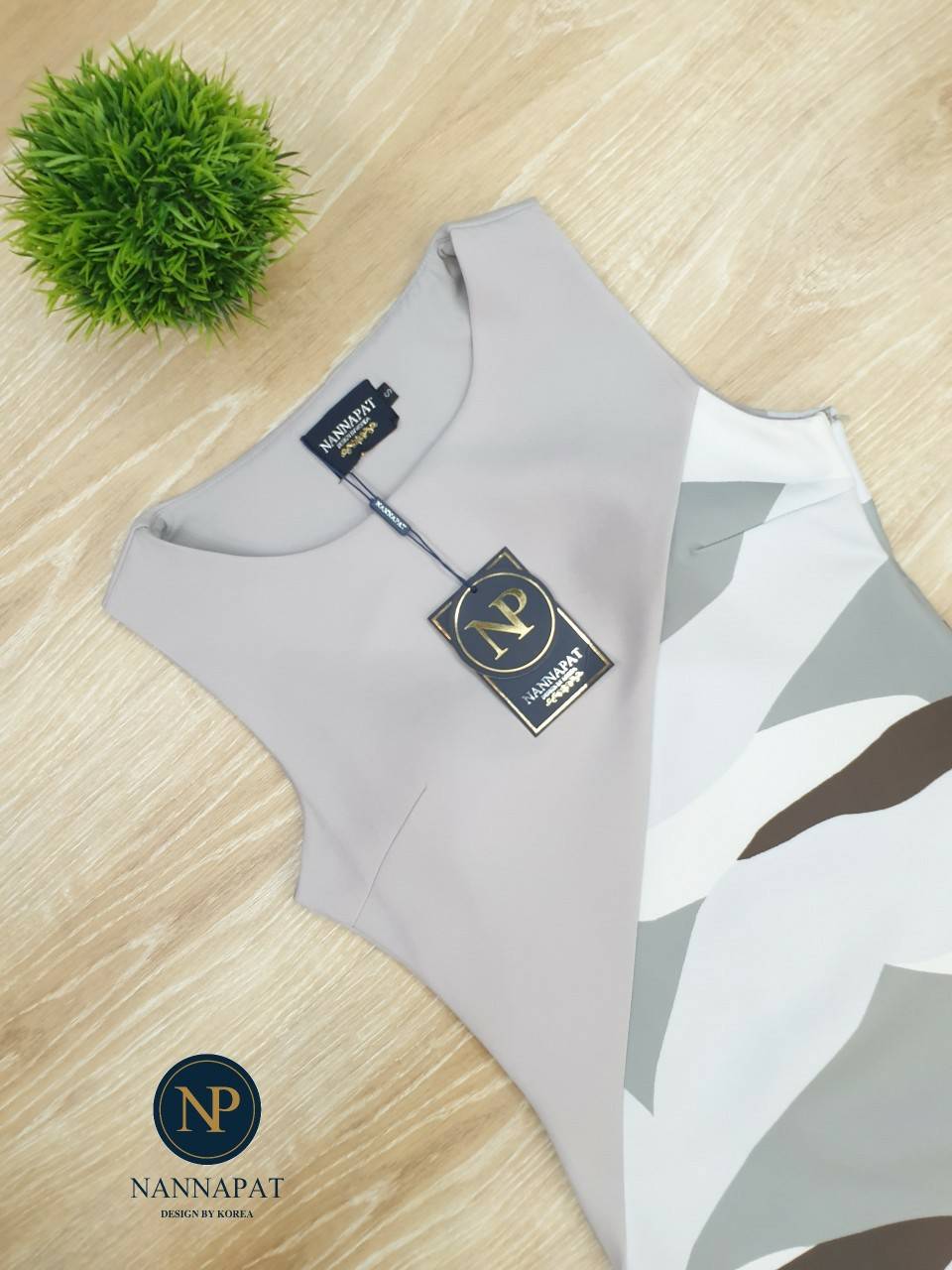 Dress แขนกุด ลายทหาร