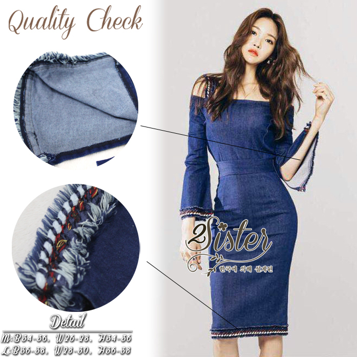 Beauty Vintage Jeans Sexy Korea Dress