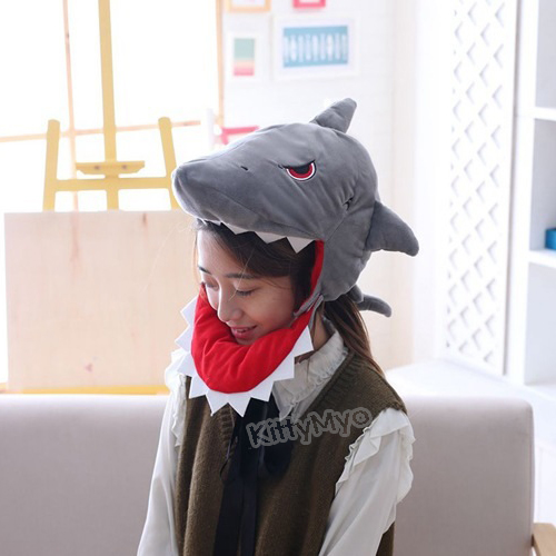หมวกฉลาม ผ้า ทั้งเท่ห์ทั้งน่ารัก ขนาดฟรีไซส์ ใส่ได้ทุกเพศ ทุกวัย แฟชั่นวัยรุ่นสไตล์ ปัญ BNK48 ญี่ปุ่น เกาหลี คอสเพลย์ เหมาะกับการใส่ไปเที่ยว และงานจับมือมากๆ