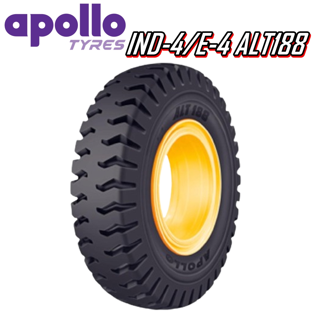 ยางรถบรรทุกขนาดใหญ่ ยางรถเหมือง ขนาด 18.00-25 รุ่น IND-4/E-4 ALT188 ชนิด TL 40PR ยี่ห้อ APOLLO