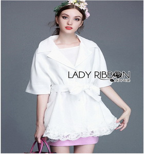 Lady Ribbon Olivia Mini Coat with Belt ขายส่งมินิโค้ต
