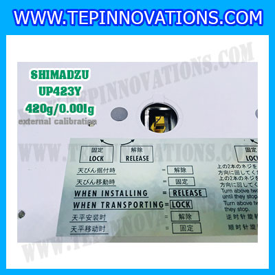 เครื่องชั่งดิจิตอล ทศนิยม 3 ตำแหน่ง รุ่น UP423Y 420gx0.001g เครื่องชั่งละเอียดสูง420g เครื่องชั่งน้ำหนัก420g ตาชั่ง420กรัม พิกัดน้ำหนัก 420g ความละเอียด 0.001g ยี่ห้อ SHIMADZU รุ่น UP423Y