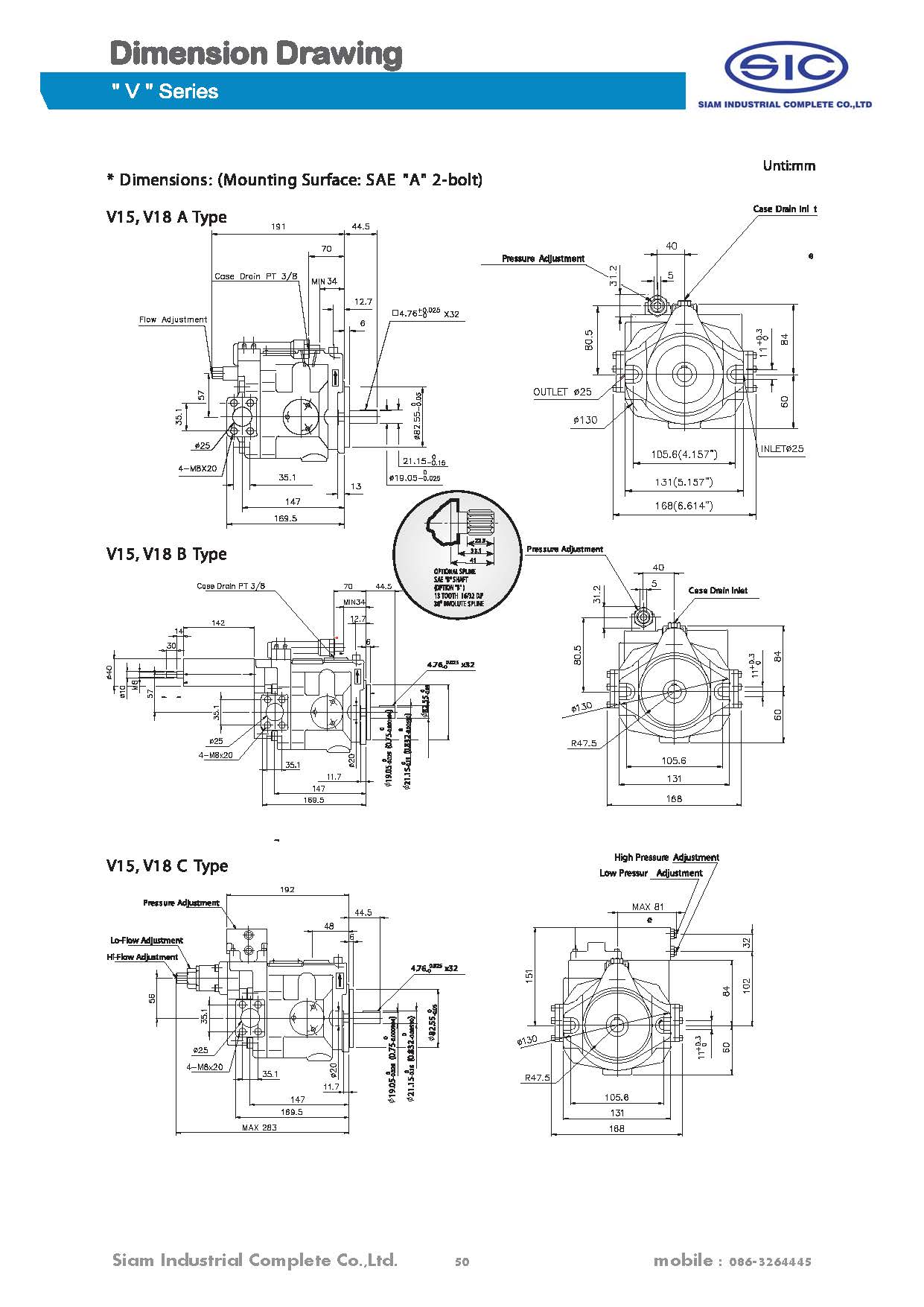 V50A4R10X : Pistion Pump YEOSHE
