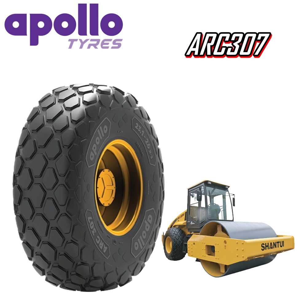 ยางรถบด ขนาด 23.1-26 รุ่น ARC307 ชนิด TL 12PR ยี่ห้อ APOLLO