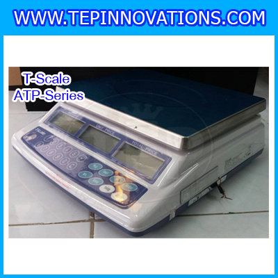 เครื่องชั่งดิจิตอลคำนวณราคา T-Scale รุ่น ATP-30 เครื่องชั่งดิจิตอลคำนวณราคาพิกัด 30kg กิโลคำนวณราคา เครื่องชั่งคิดเงิน ตาชั่งคิดเงิน กิโลคิดเงินได้ พิกัดน้ำหนัก 30kg อ่านค่าละเอียด 5g (ผ่านตรวจรับรองจากสำนักงานกลางชั่งตวงวัด)