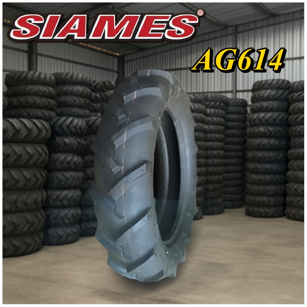 ยางรถไถ ขนาด 5.00-15 รุ่น AG614 (ก้างปลา) ชนิด TT 4PR ยี่ห้อ SIAMES