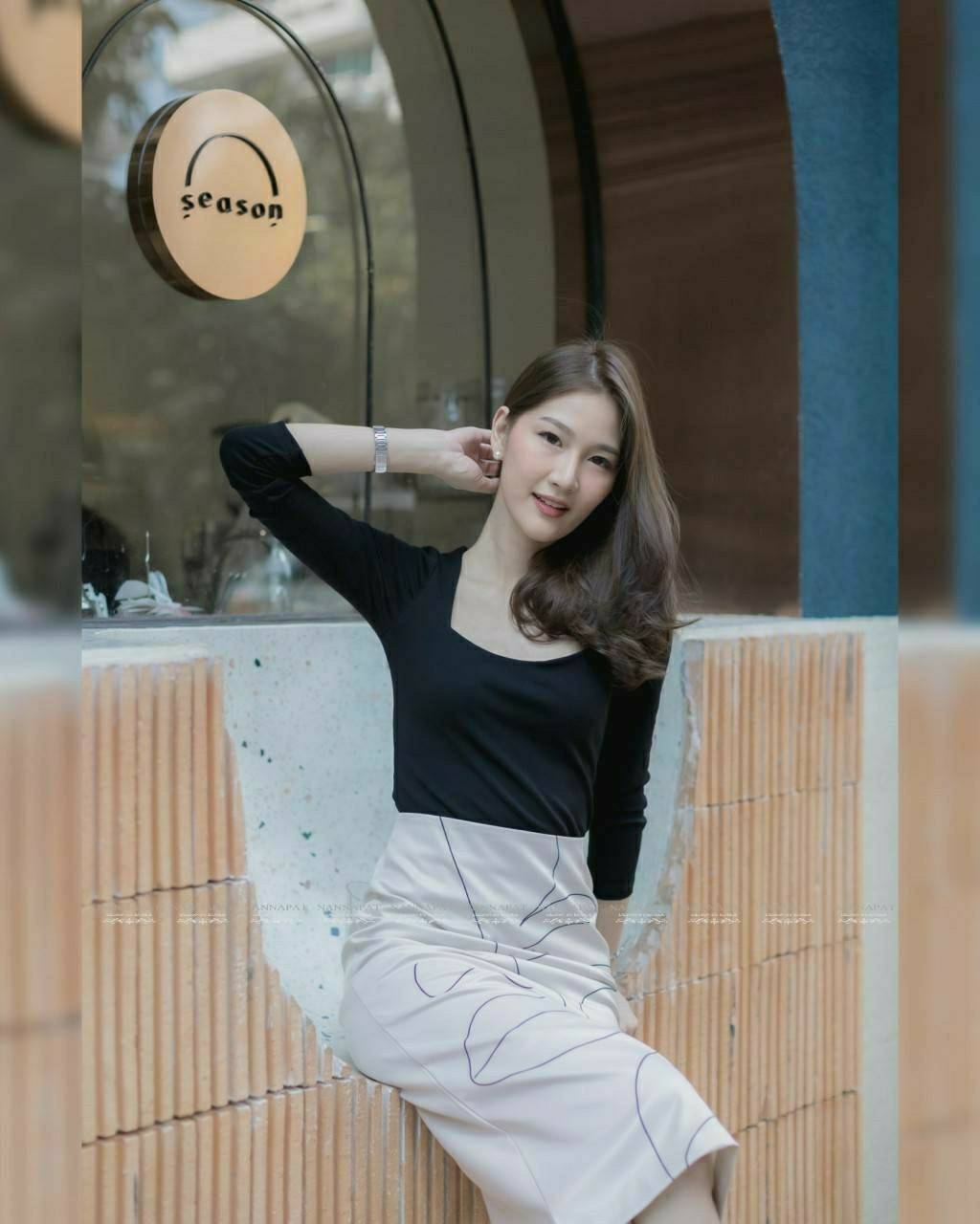 เสื้อแขนยาวผ้ายืดหนานิ่มใส่สบาย