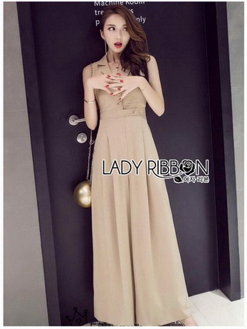 Lady Minimal Chic Buttoned Jumpsuit