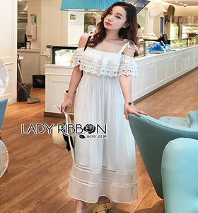 Lady Ribbon Maxi Dress เดรสยาว