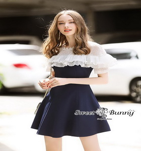 สีกรม มินิเดรสซีทรูสีกรมท่า