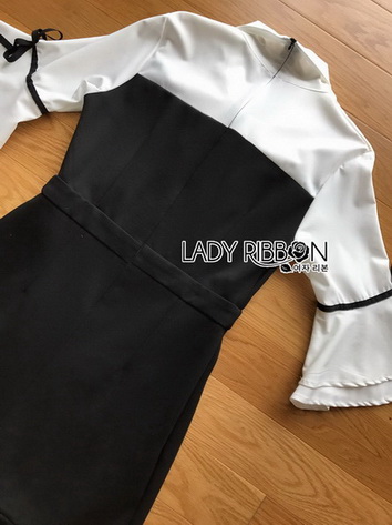 Black and White Lady Ribbon Angelica