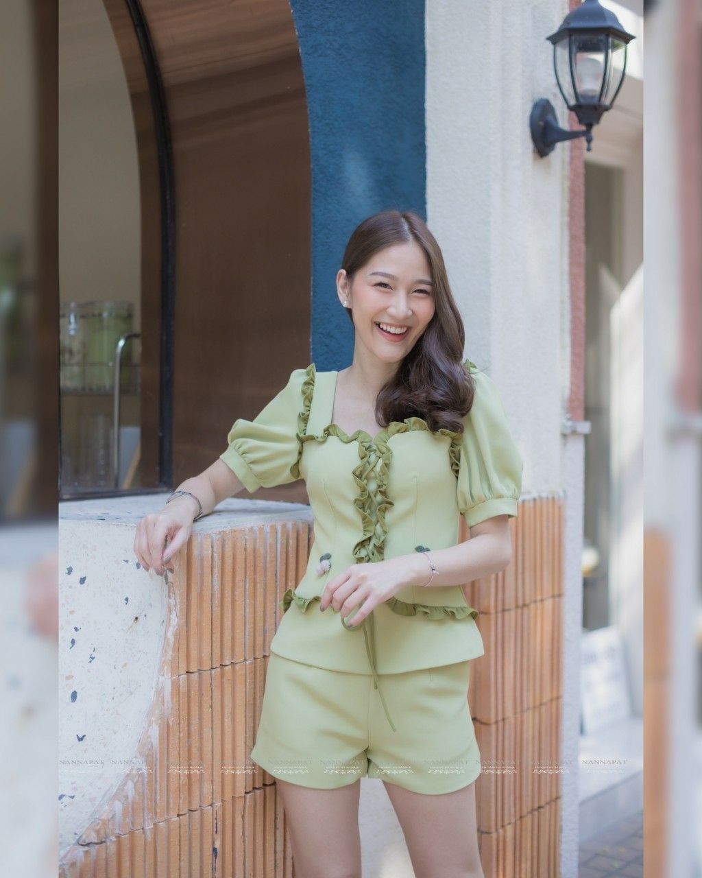 เซทเสื้อซิปหลัง มีฟองน้ำอก