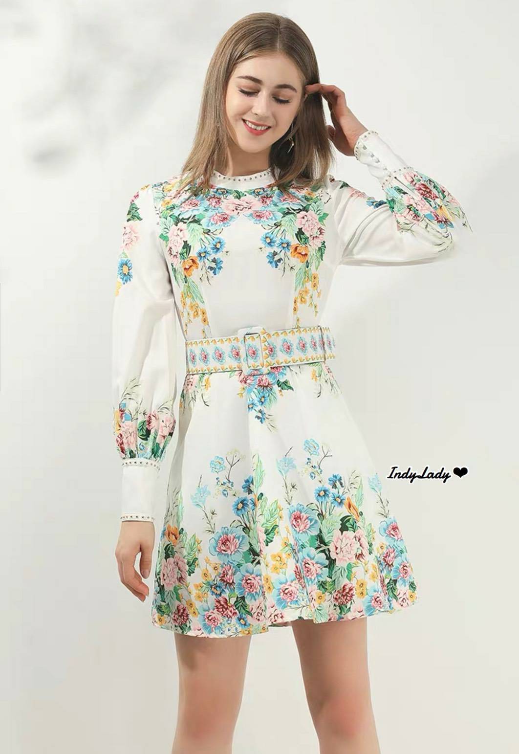 Dress สั้น งานแขนยาวพอง