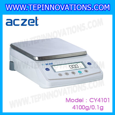 เครื่องชั่ง aczet CY4101 precision balance 4100gx0.1g เครื่องชั่งทศนิยม 1 ตำแหน่ง เครื่องชั่งละเอียดสูง4100g เครื่องชั่งน้ำหนัก4100g พิกัด 4100g ค่าละเอียด 0.1g เครื่องชั่งยี่ห้อ Aczet รุ่น CY4101