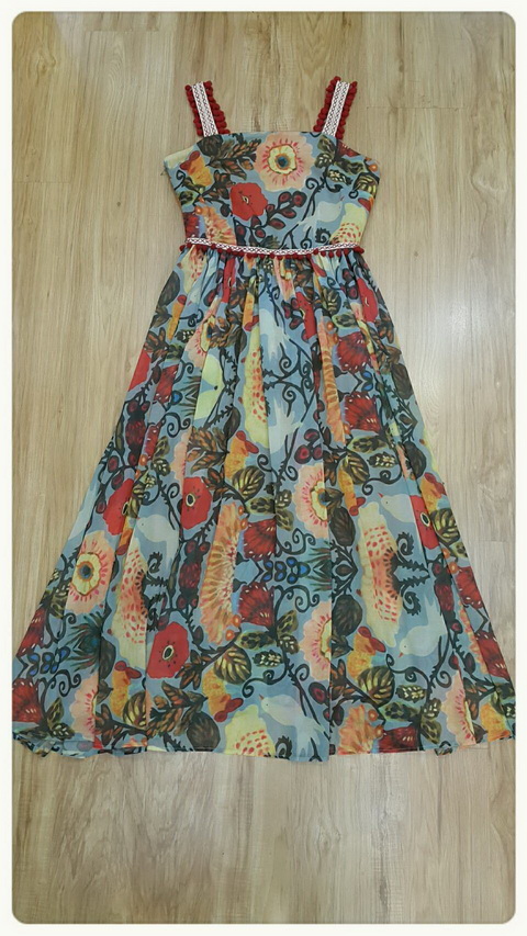 Maxi Dress เกาหลีเดรสสายเดี่ยว