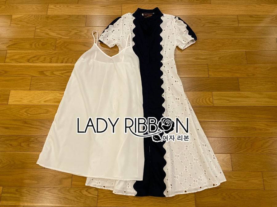 Dress เดรสทรงเชิ้ตตัวยาวผ้าลูกไม้ฉลุสีขาว