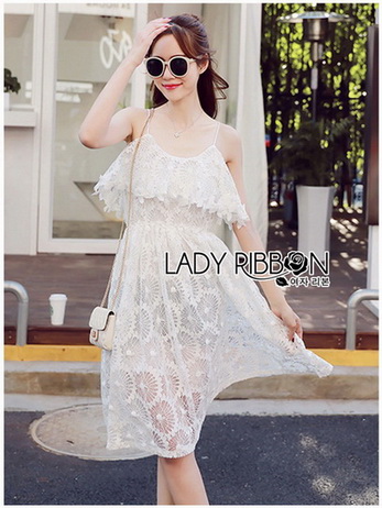Summer Off-Shoulder White Lace Dress