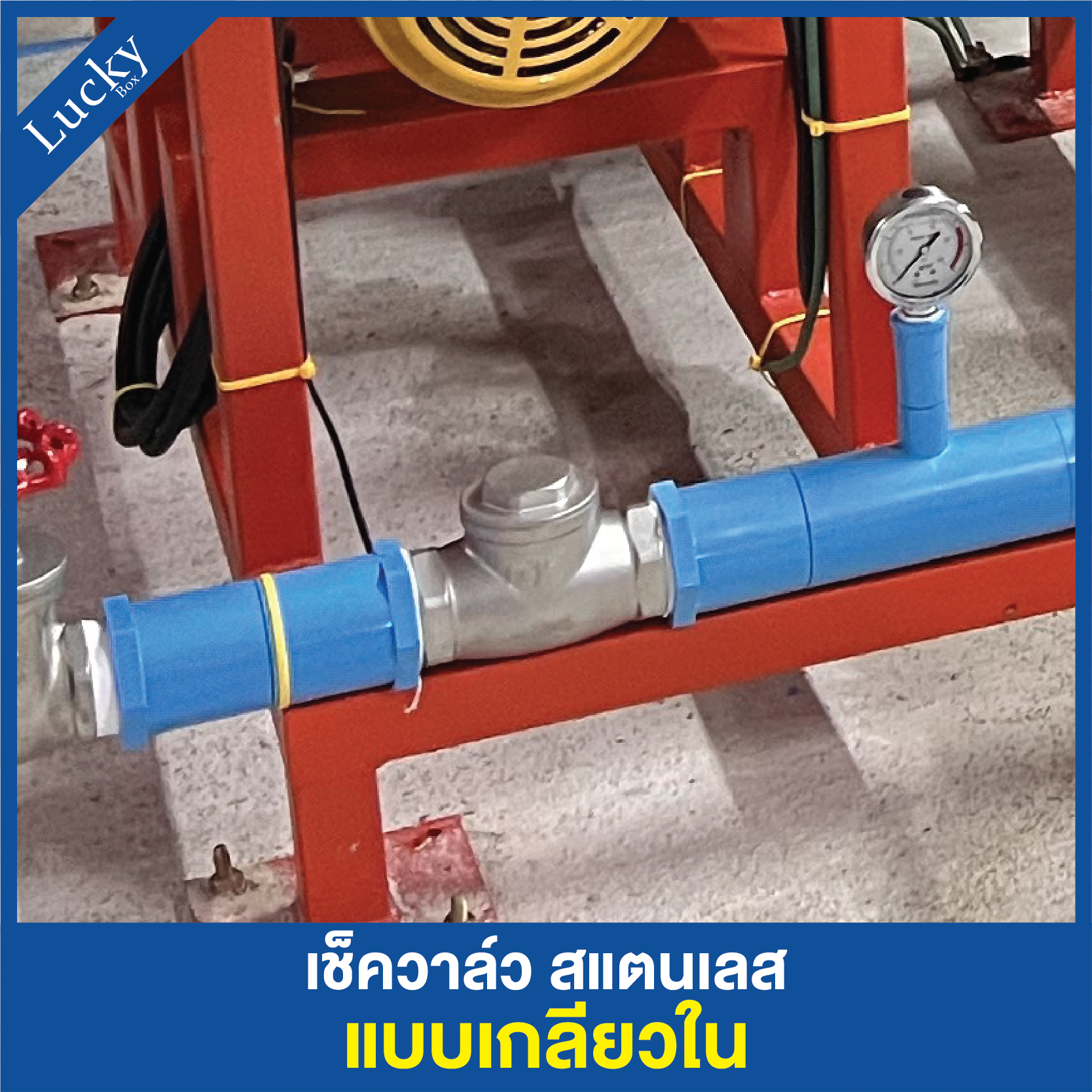 เช็ควาล์วสแตนเลส 304 เแบบเกลียวบานพับแนวนอน ขนาด 4 นิ้ว DN100