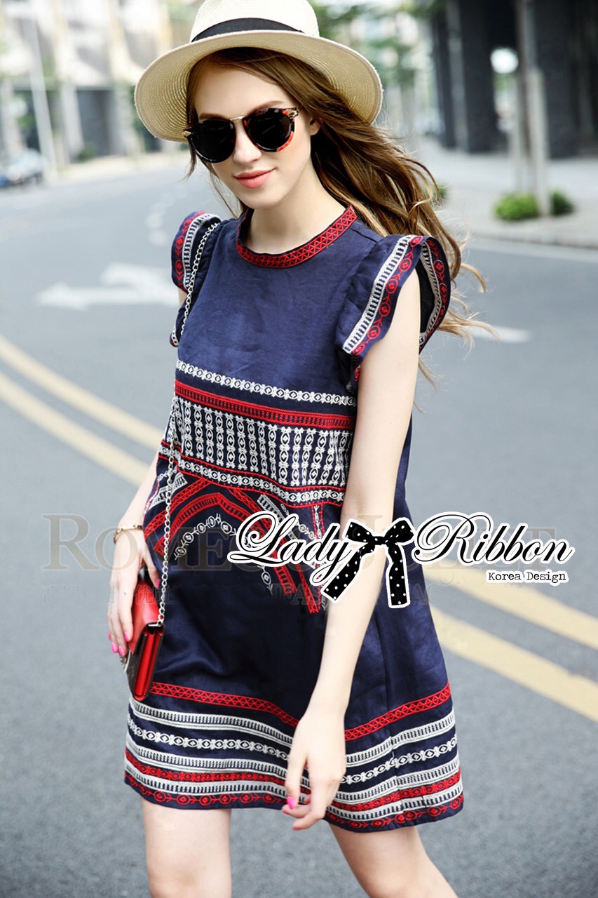 Lady Ribbon's Made 🎀 Lady Kim Tribal Embroidered Cotton Dress เดรสผ้าคอตตอนปักลายสไตล์ชนเผ่า
