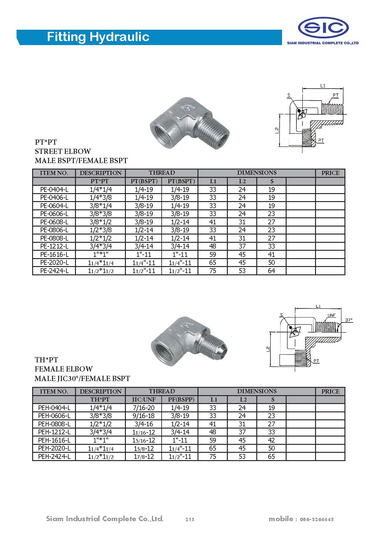 ข้อต่อไฮดรอลิค Fitting Hydraulic 3000 PSI
