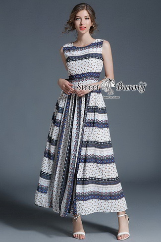 Maxi ผ้าเนื้อดีผ้าสลับลายขวาง