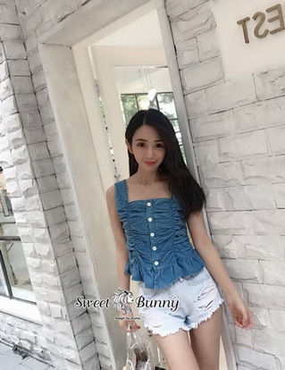 เสื้อยีนส์เกาหลีผ้ายีนส์แท้เนื้อดี
