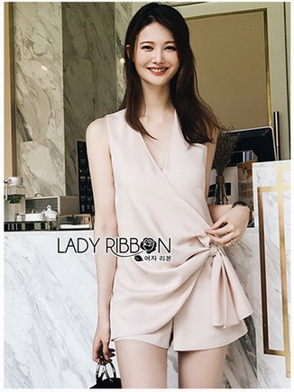 Playsuit Lady Ribbon เพลย์สูทจับเดรป
