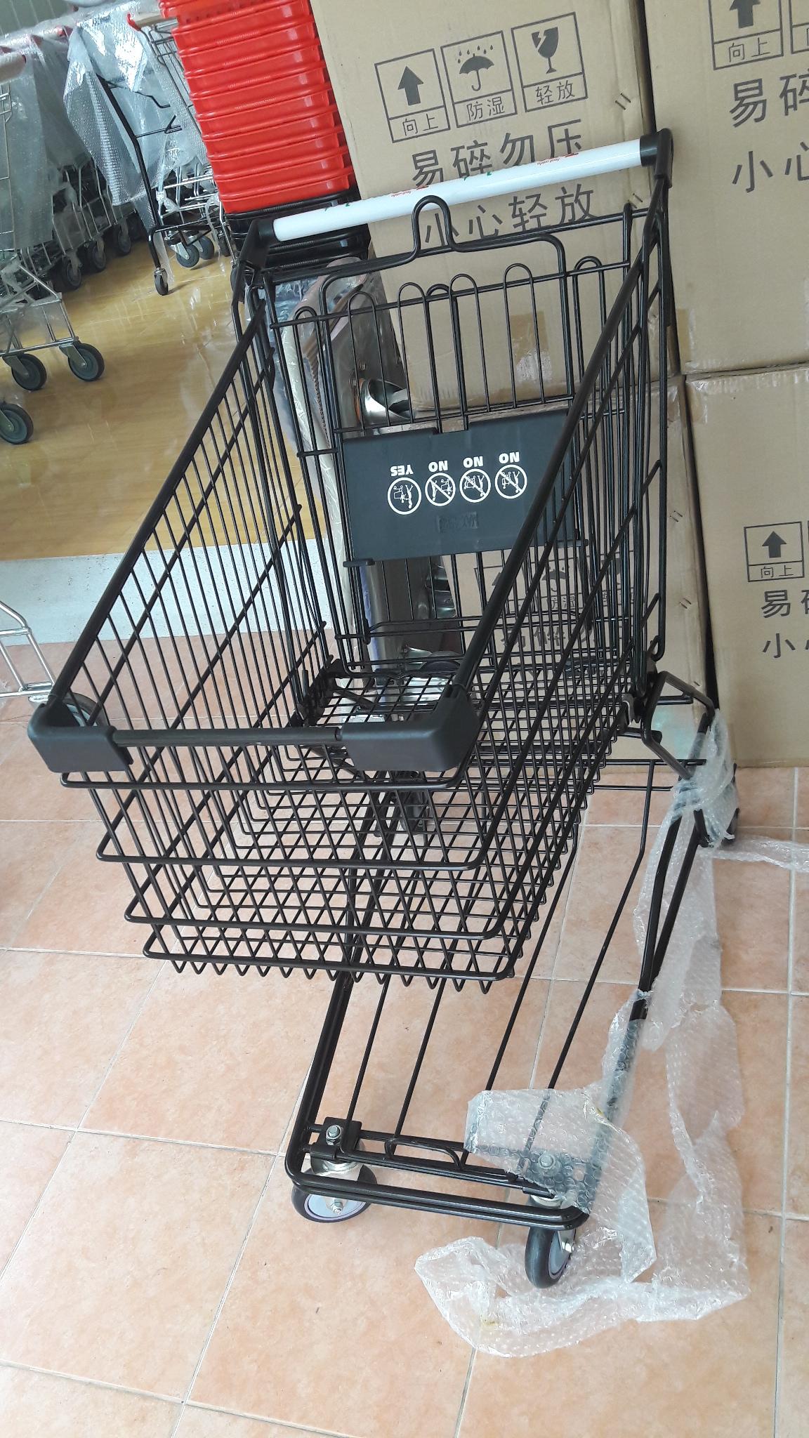 รถเข็น 100 ลิตร ชุบสีดำ