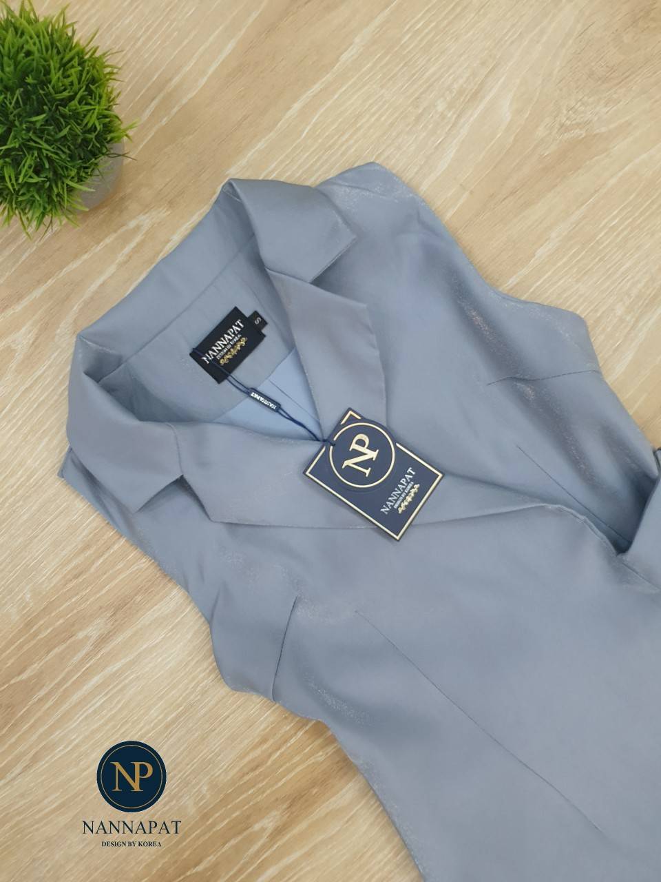 เสื้อกระดุมข้างกางเกงมีกระเป๋าข้าง