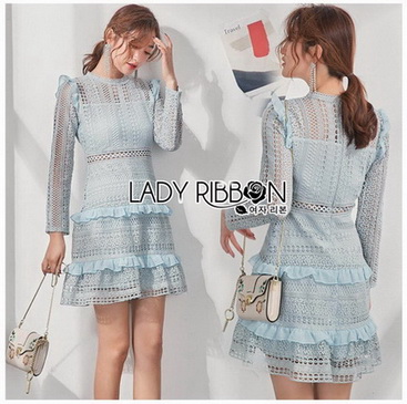 เดรสผ้าลูกไม้สีพาสเทล