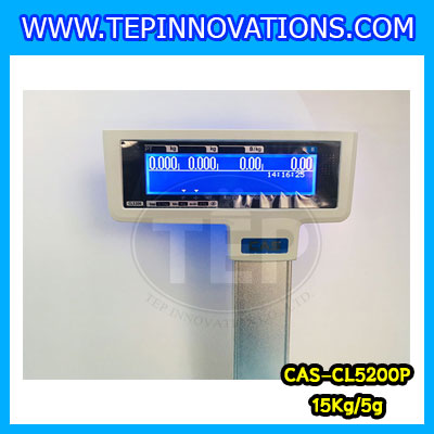 เครื่องชั่งคำนวณราคา 15kg เครื่องชั่งคำนวณราคาดิจิตอลและพิมพ์สติ๊กเกอร์บาร์โค้ด เครื่องชั่งดิจิตอล15kg เครื่องชั่งคำนวณราคา เครื่องชั่ง15kg ความละเอียด5g ตาชั่ง15กิโล ยี่ห้อ CAS รุ่น CL5200 P เครื่องชั่งทำบาร์โค้ด 15 กิโลกรัม