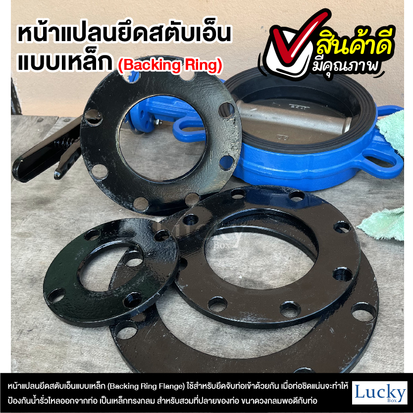 หน้าแปลนยึดสตับเอ็นแบบเหล็ก 10K ขนาด 2 นิ้ว (Backing Ring Flange)